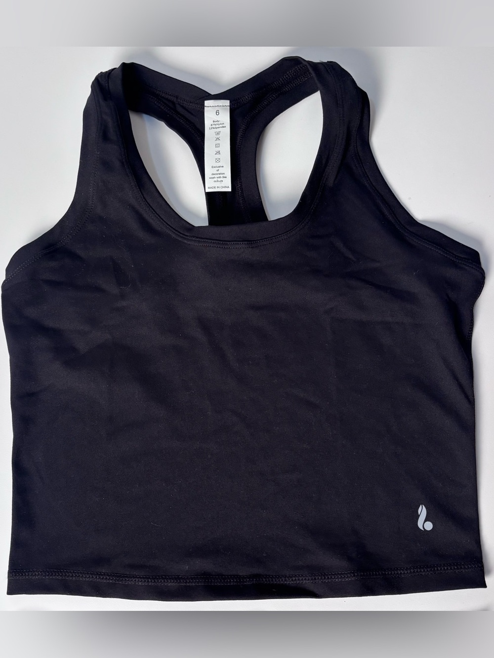 Black Racerback Athletic Tank Top